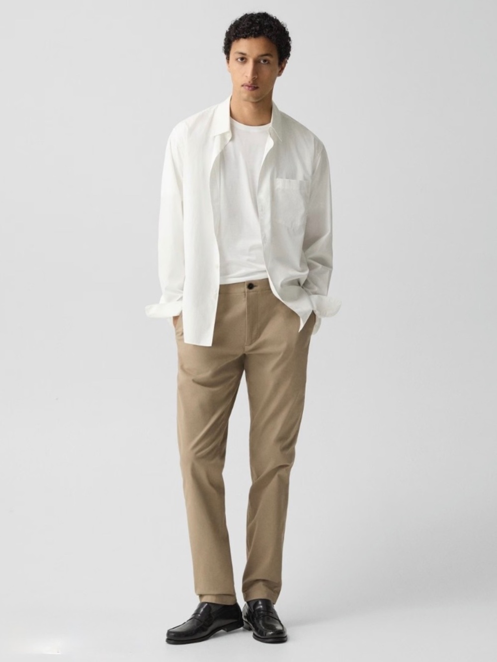 THEORY Stretch Cotton Chino Khaki Tan Pants Size 32 W32